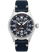 Amazon.com: AVI-8 Mens 42mm Spitfire Lock Chronograph Midnight Oak